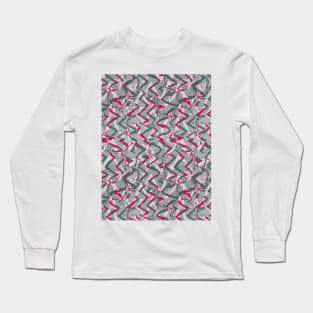 Abstract zebra red Long Sleeve T-Shirt